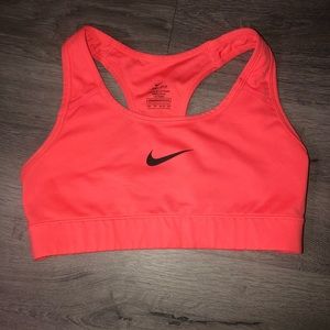 Neon Nike sports bra